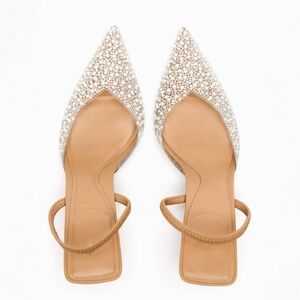 Brand New Pearl and Sparkle Wedding Shoes Size 8
